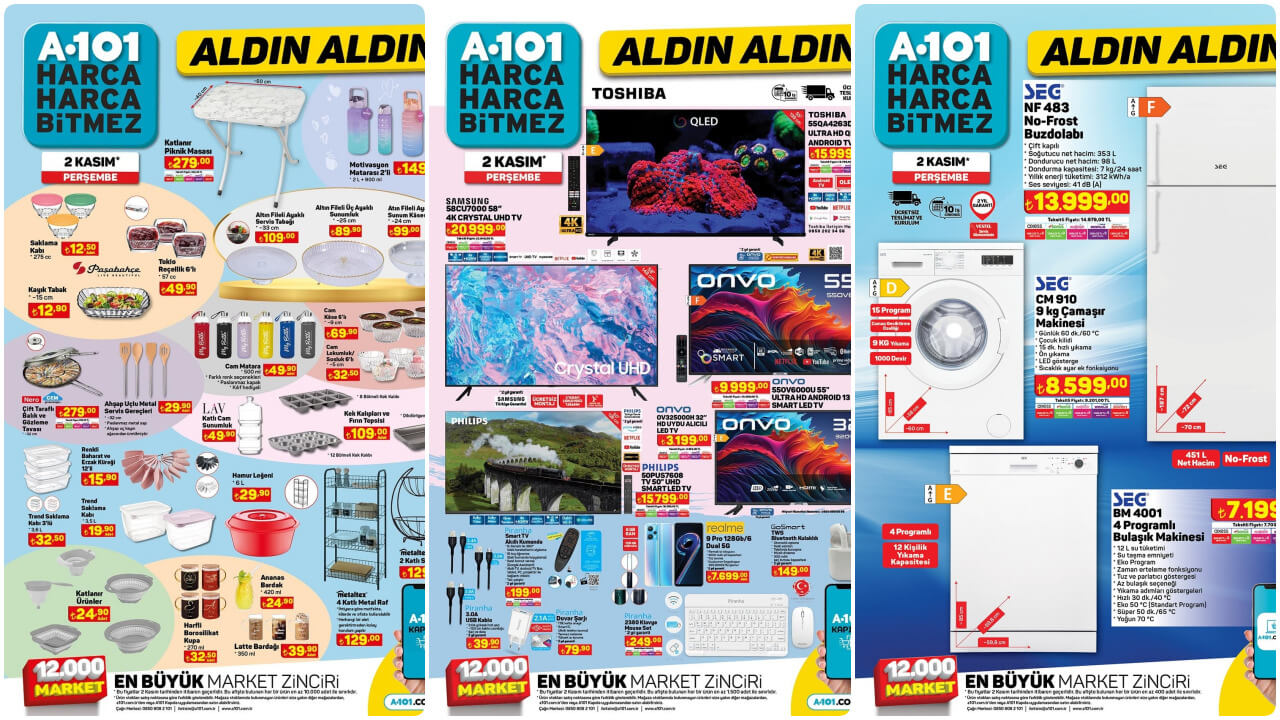 A101 Aktüel 2 Kasım