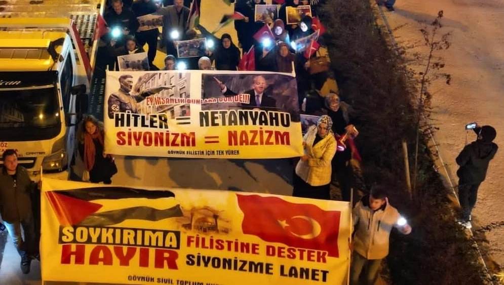 Göynük'te Filistin'e destek yürüyüşü düzenlendi