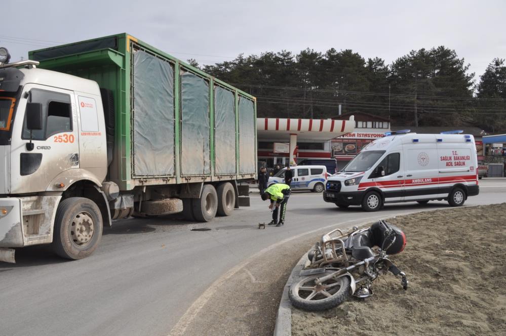 Bolu'da Yeni Kavşakta İlk Kaza 1 Yaralı