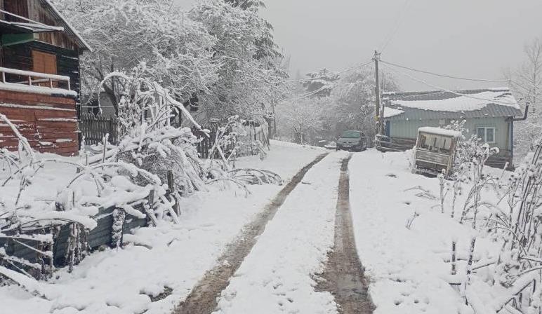 Bolu'nun Köylerinde Kar Kalınlığı