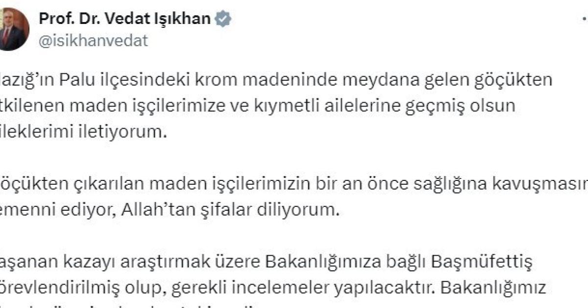 bakan isikhan elazigdaki maden faciasina iliskin aciklama yapti HYrdqmvN.jpg
