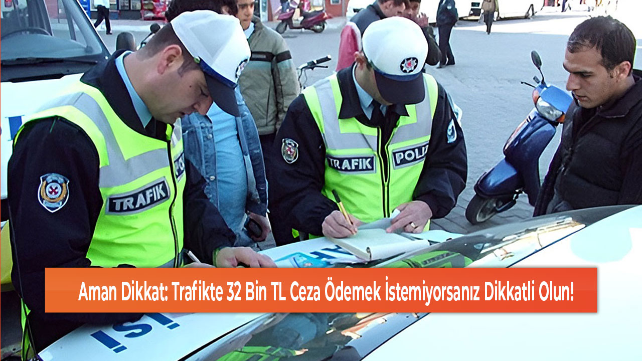 Aman Dikkat Trafikte 32 Bin TL Ceza Ödemek İstemiyorsanız Dikkatli Olun