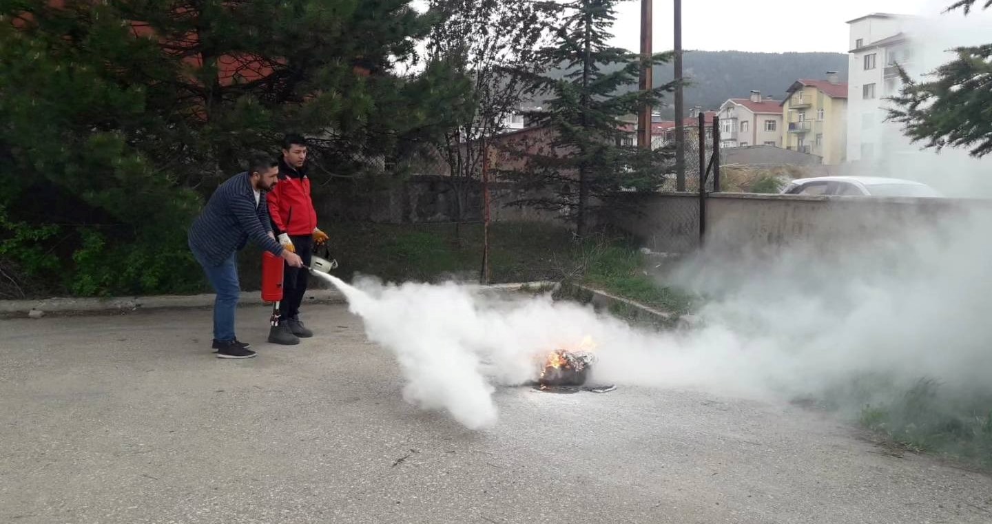 Dayıoğlu Okulunda Yangın Tatbikatı