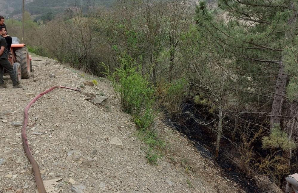 Mudurnu'da Örtü Yangını Söndürüldü