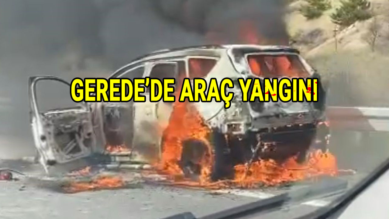 Bolu Gerede'de Araç Yangını