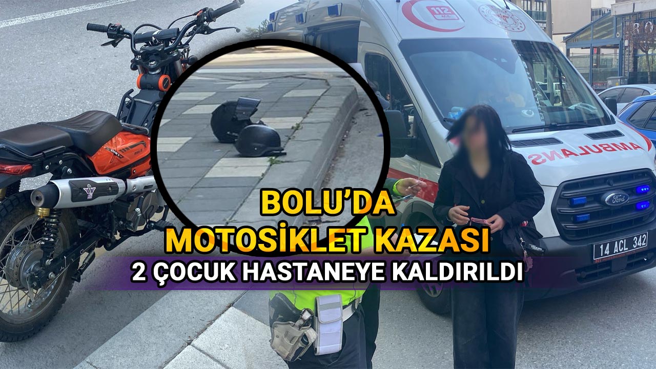 Bolu'da Motosiklet Kazası hastaneye kaldırıldılar