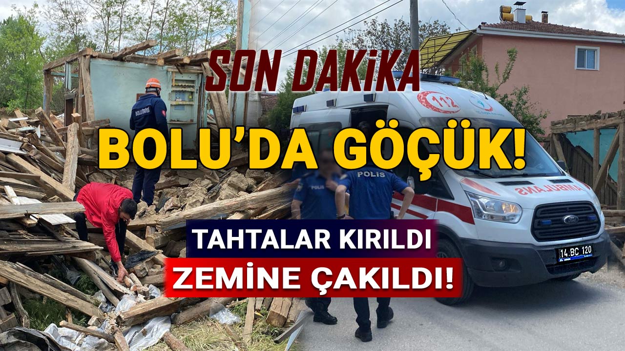 Bolu'da Göçük, Tahtalar Kırıldı, Zemine Çakıldı