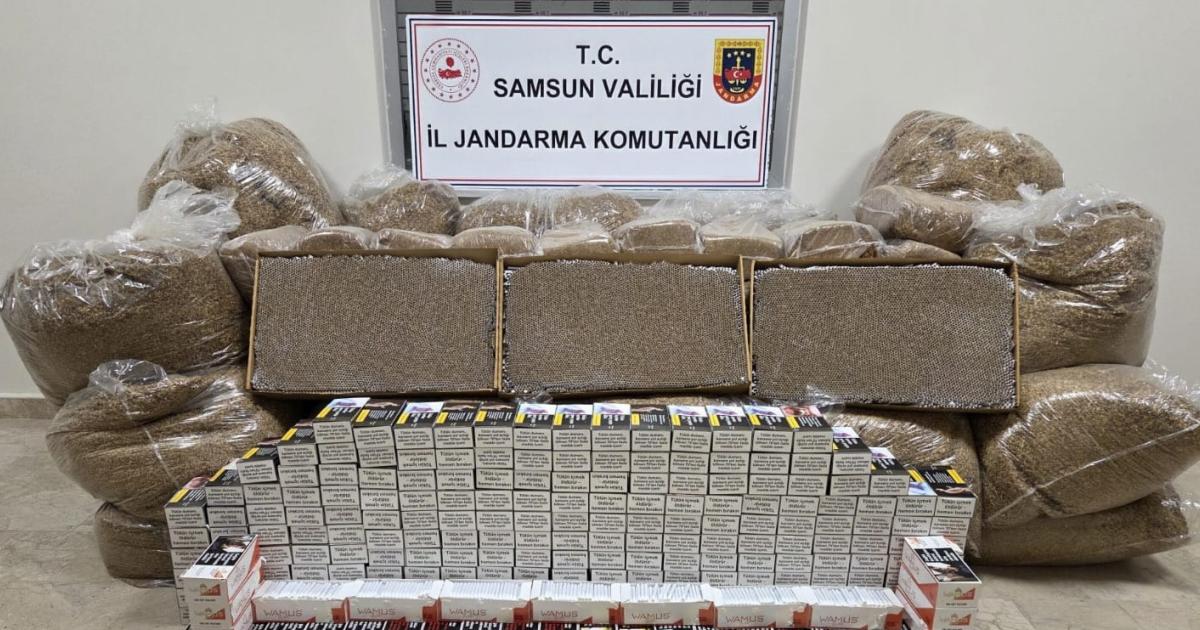 samsun termede 1 ton kacak tutun ve 60 bin makaron ele gecirildi 1bLJjaFp.jpg
