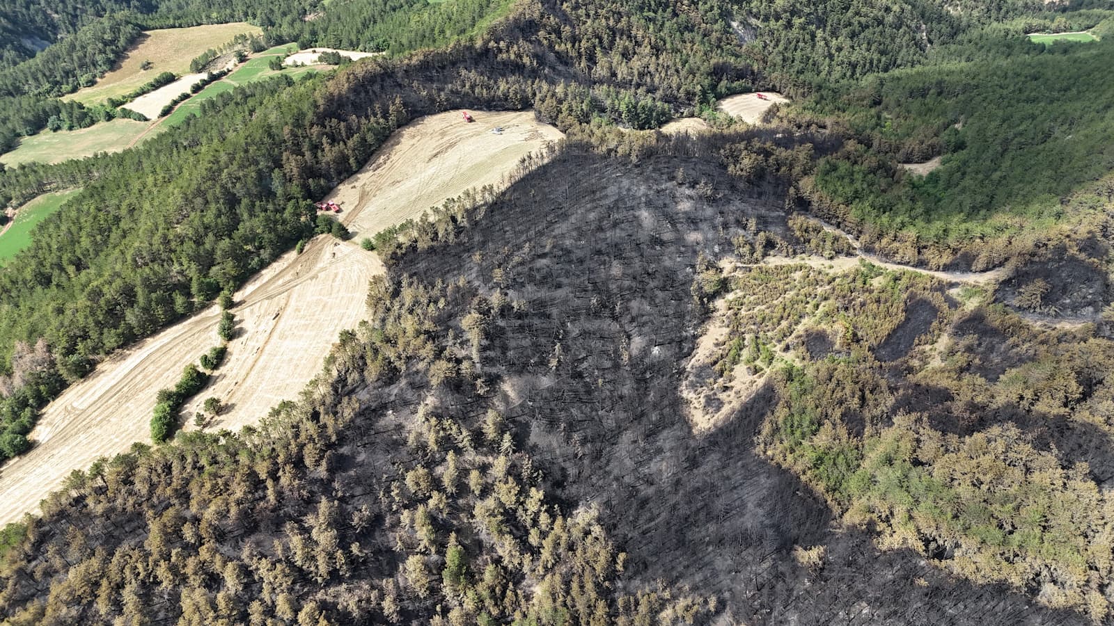 Bolu’daki Yangının Acı Faturası Dronla Görüntülendi