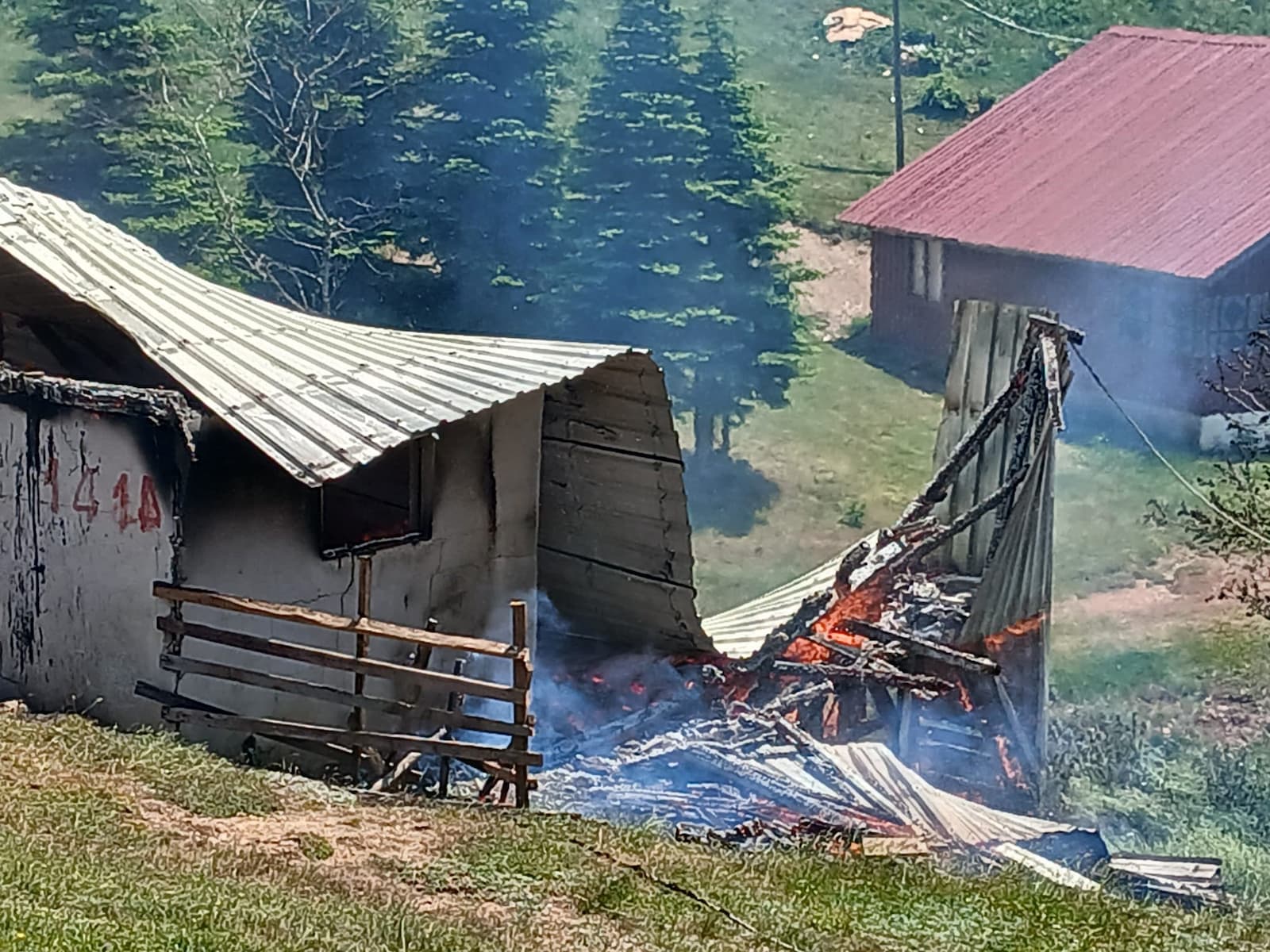 Yayla Evinde Korkutan Yangın