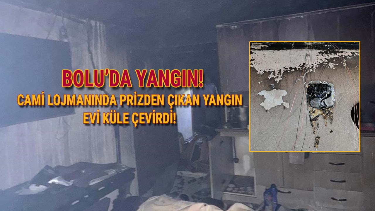 Bolu’da Cami Lojmanında Prizden Çıkan 2Yangın Evi Küle Çevirdi