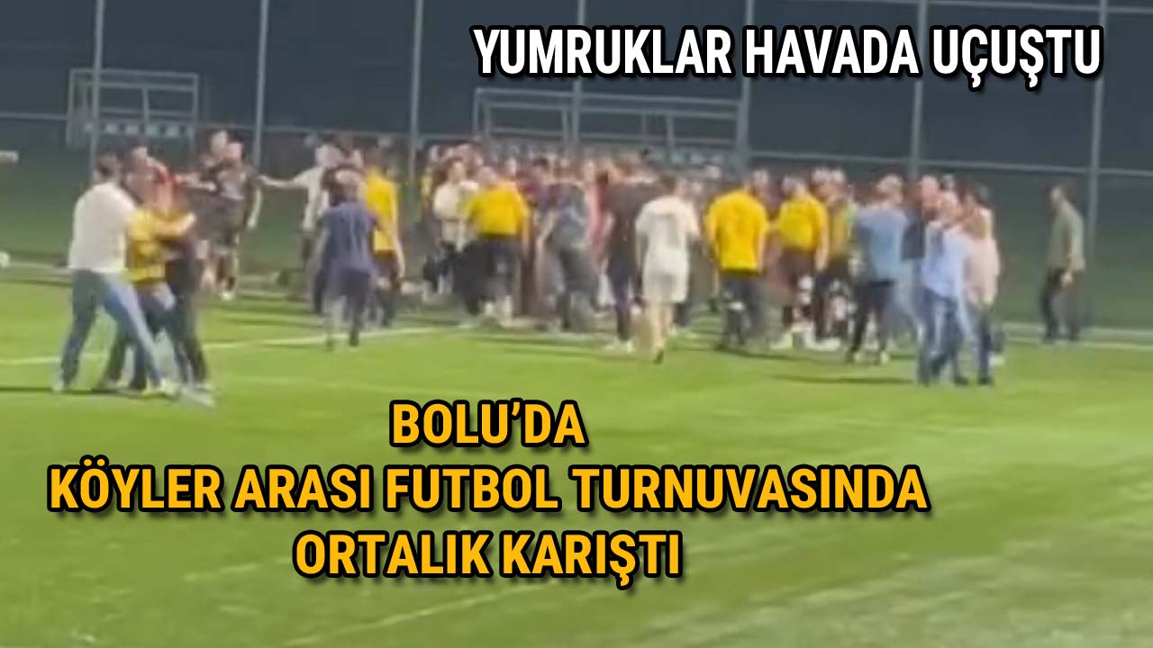 Bolu'da Köyler Arası Futbol Turnuvasında Yumruklar Havada Uçuştu