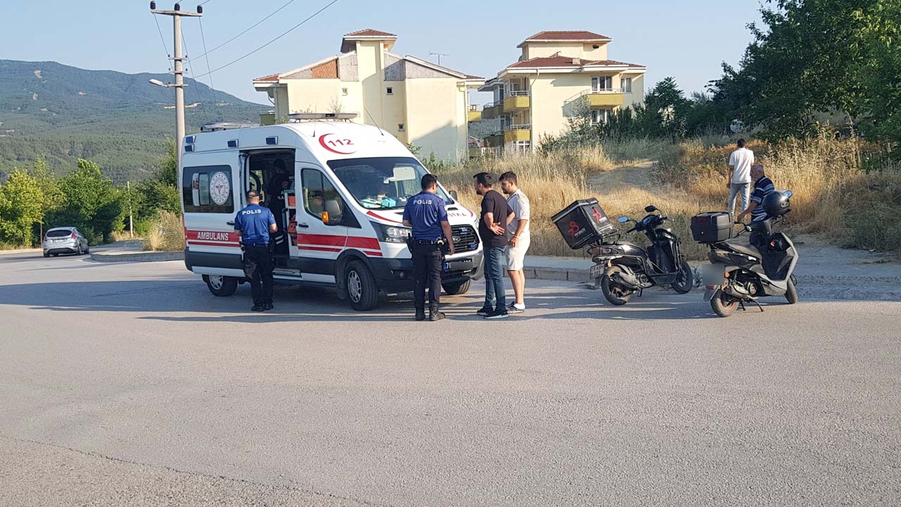 Kontrolden Çıkan Motosiklet Devrildi