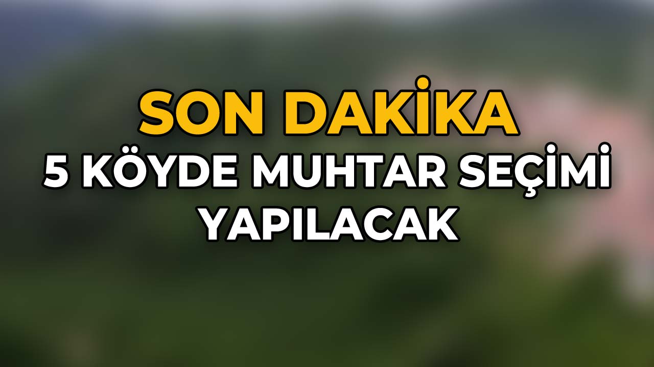 5 Köyde Muhtar Seçimi Yapılacak