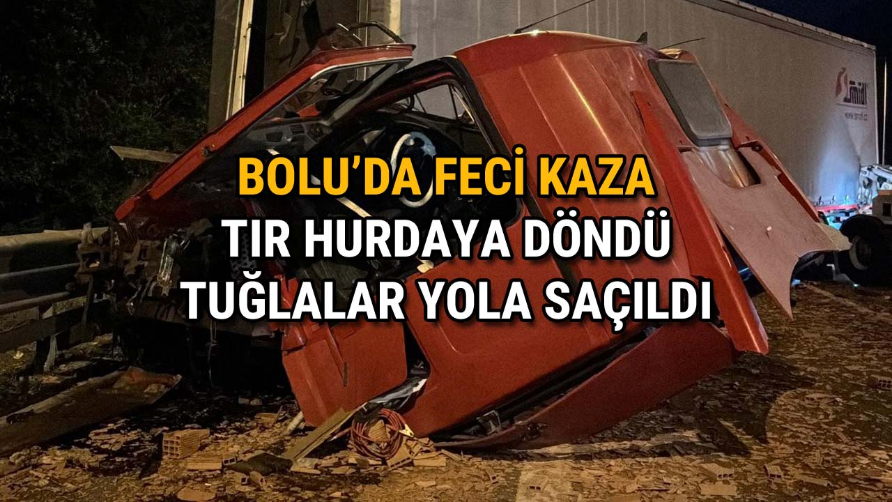 Bolu Dağı’nda Feci Kaza Tır Hurdaya Döndü2