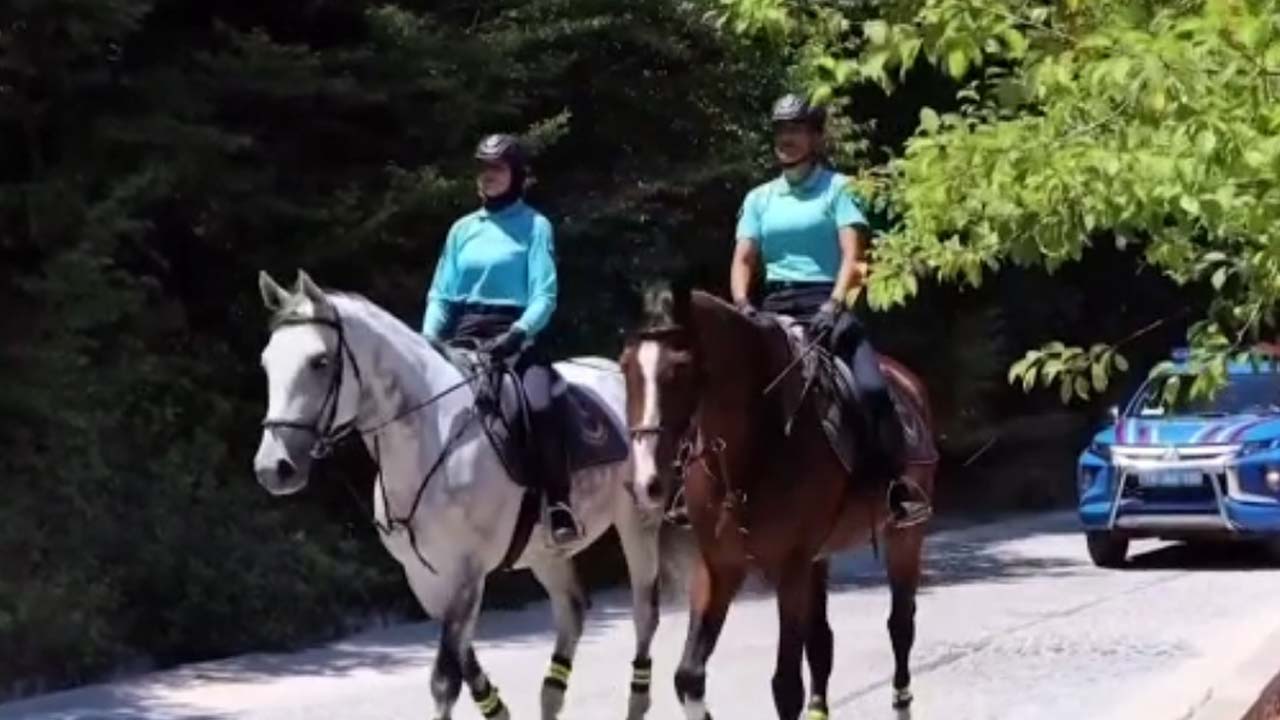 Bolu'da Atlı Jandarma Görev Başında