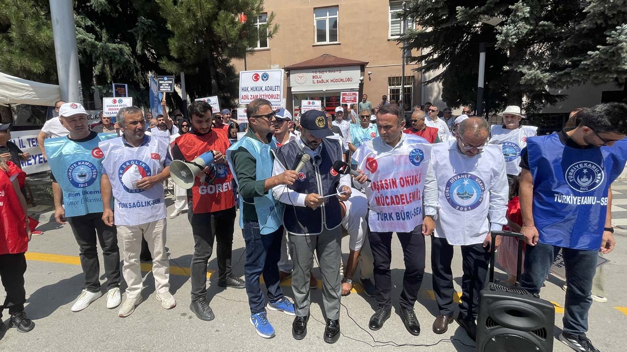Bolu’da Kamu Çalışanlarından Toplu Sözleşme Tepkisi İş Bıraktılar