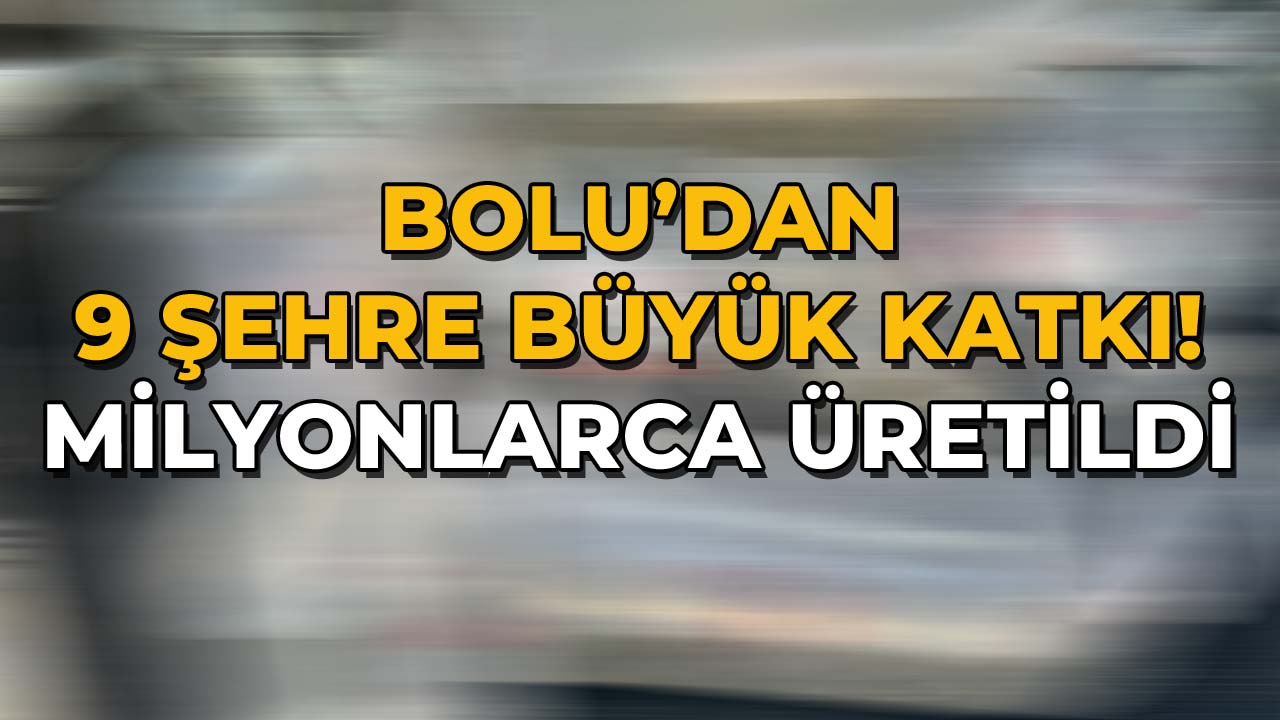 Bolu’dan 9 Şehre Büyük Katkı!