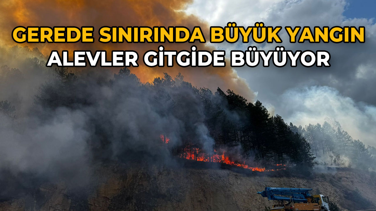 Gerede'nin Dibinde Büyük Yangın Alevler Gitgide Büyüyor