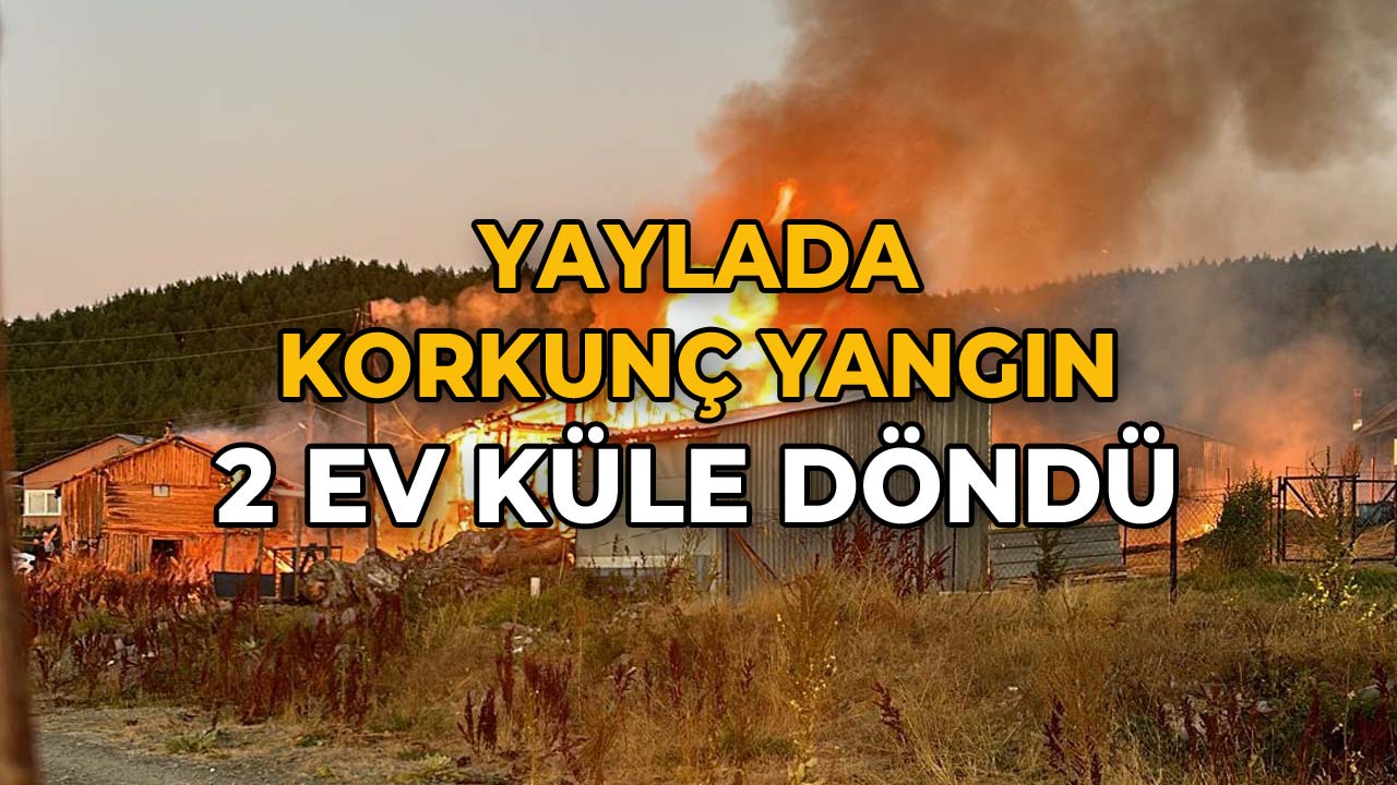 Yaylada Korkunç Yangın 2 Ev Küle Döndü