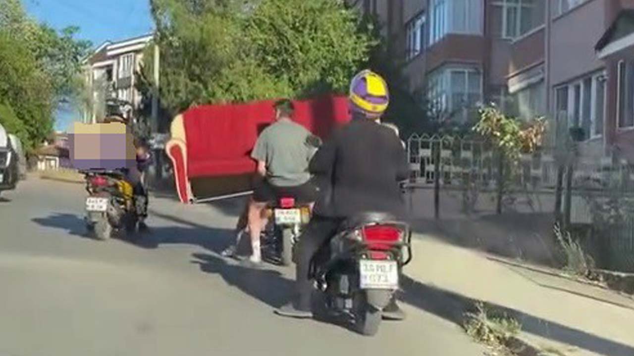 Yok Artık Dedirten Görüntüler Bakın Motosikletle Ne Taşıdıla2r