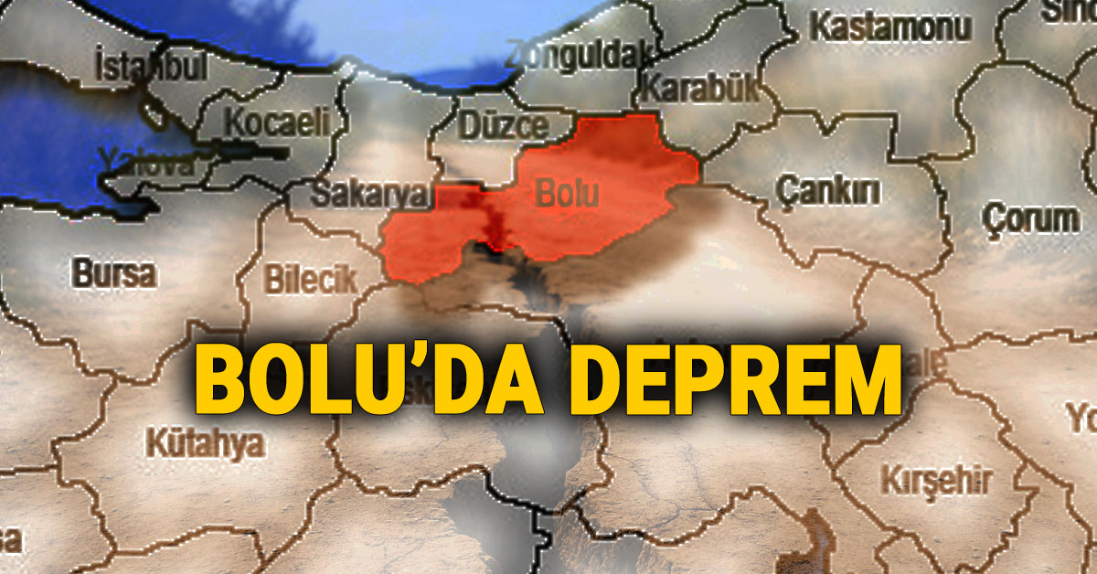 bolu'da deprem