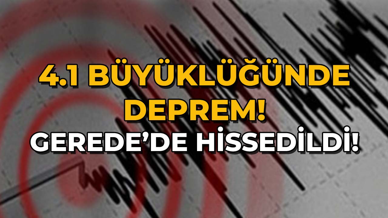 4.1’lik Deprem Gerede’yi Sarstı!