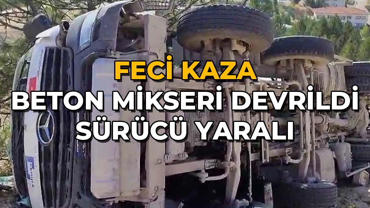 Beton Mikseri Devrildi Sürücü Yaralı4