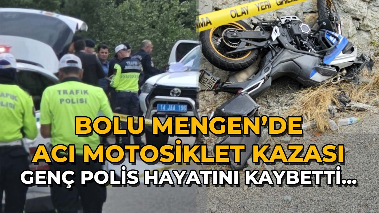 Bolu Mengen'de Ac2ı Motosiklet Kazası Genç Polis Hayatını Kaybetti