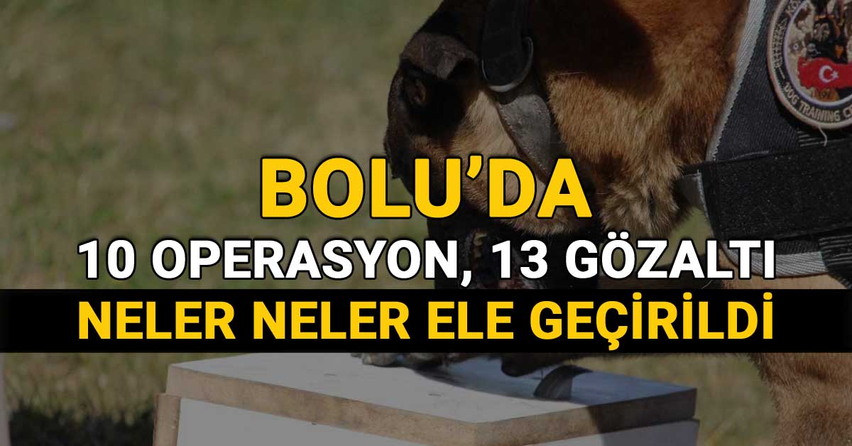 Bolu'da 10 Operasyon Yapıldı, 13 Kişi Yakalandı