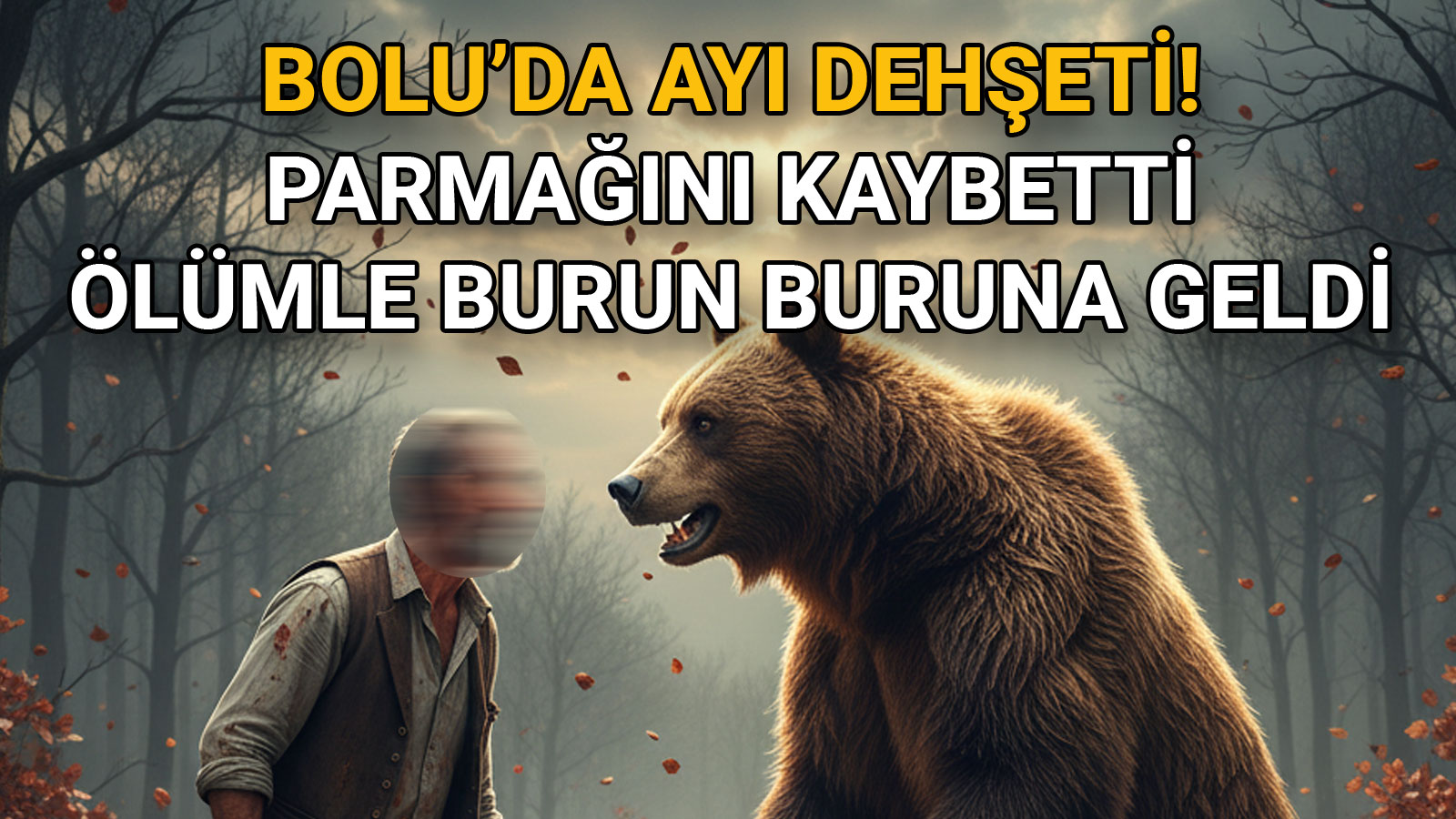 Bolu’da Ayı Dehşeti! Parmağını Kaybetti