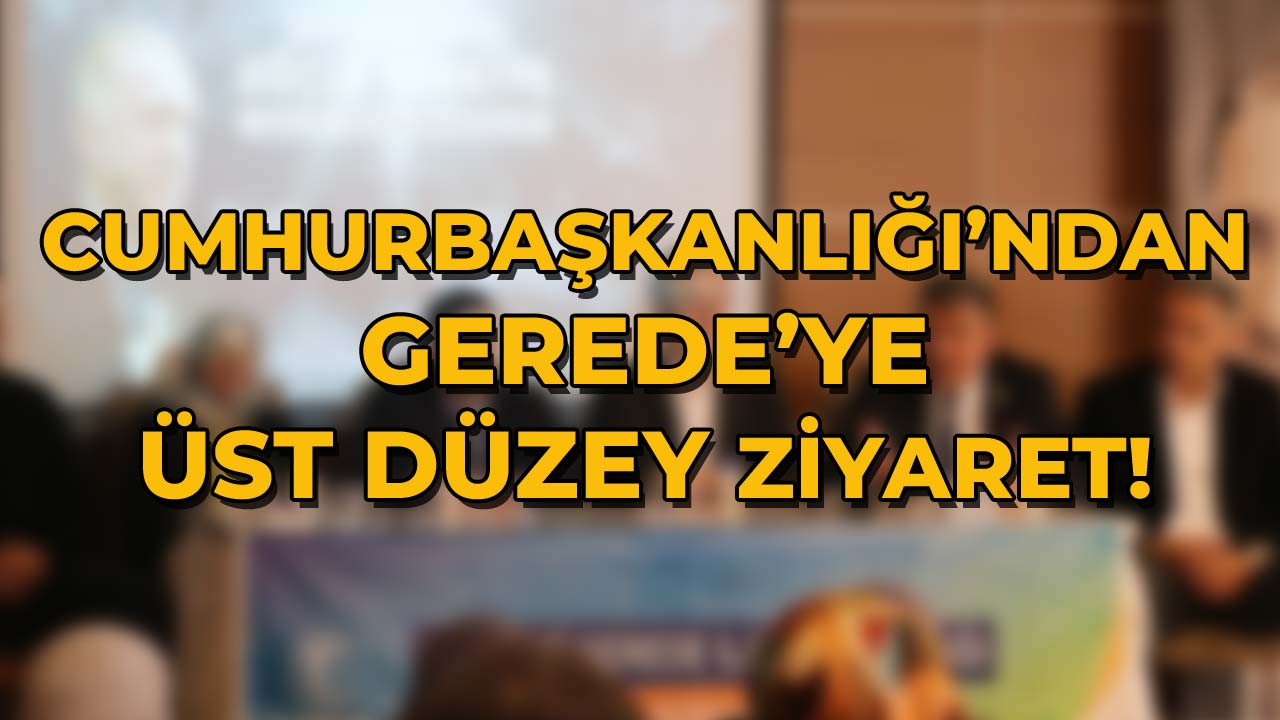 Cumhurbaşkanlığı’ndan Gerede’ye Üst Düzey Ziyaret