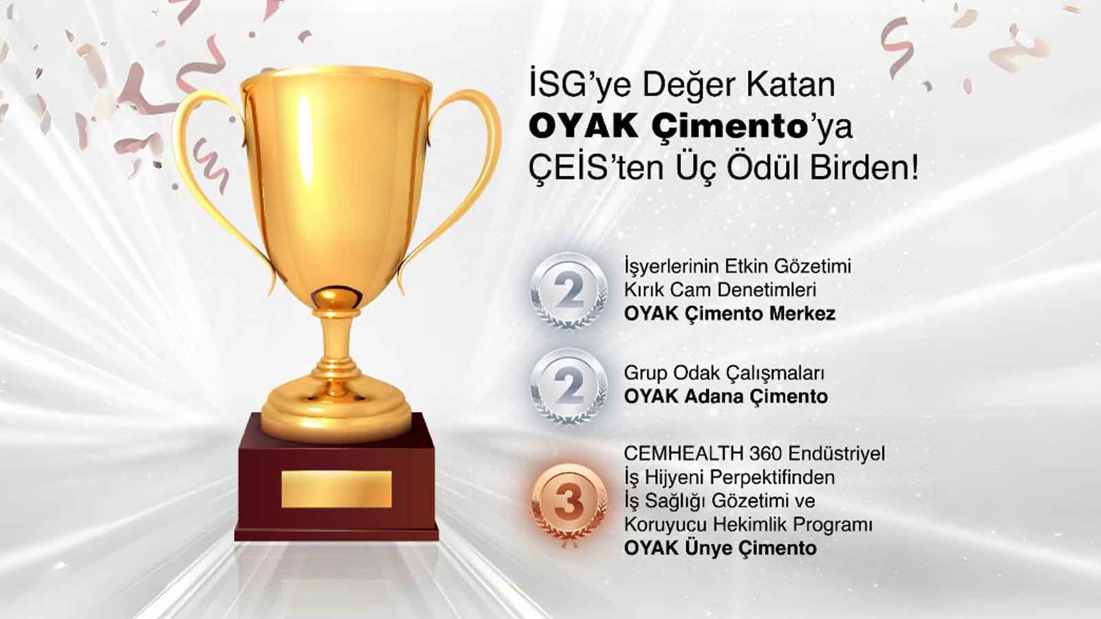 İSG’ye Değer Katan OYAK Çimento’ya ÇEİS’ten Üç Ödül Birden