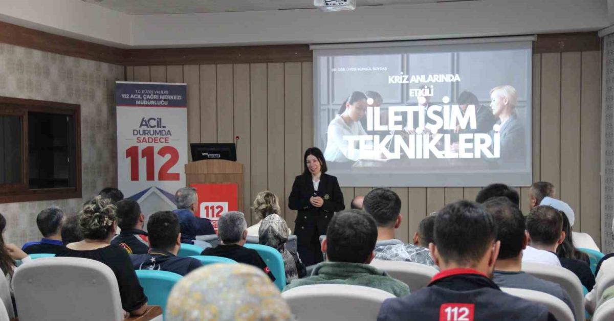 duzcede acil cagri personeline etkili iletisim egitimi verildi fhCKRNnp.jpg