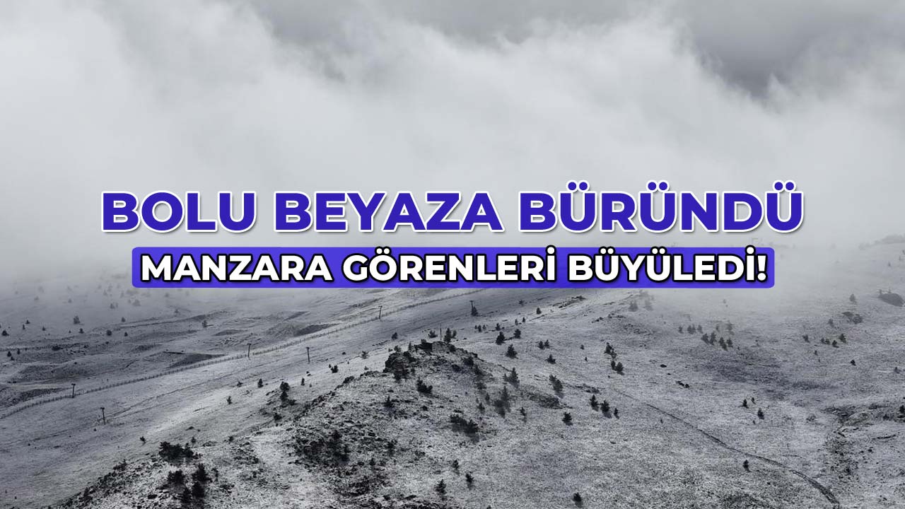 Bolu Beyaza Büründü! Manzara Görenleri Büyüledi