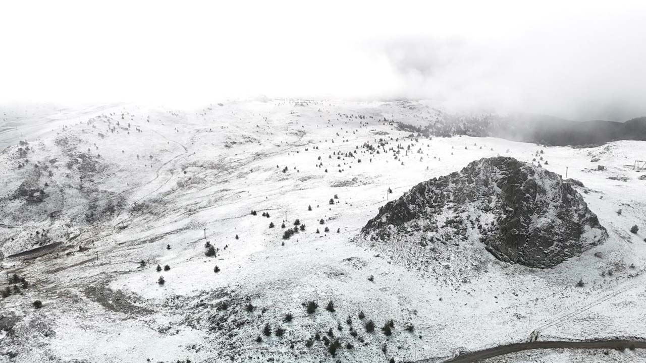 Bolu Beyaza Büründü! Manzara Görenleri Büyüledi2
