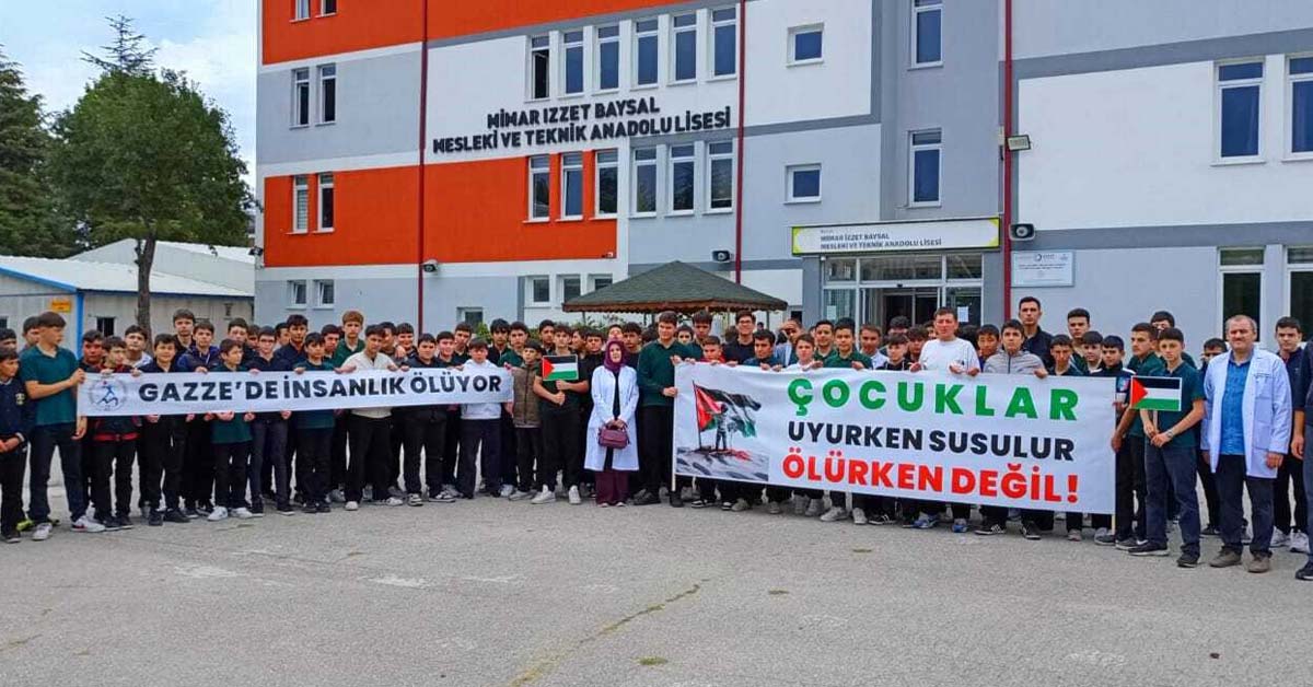 Bolu'da Lise Öğrencilerinden Gazze İçin Anlamlı Etkinlik