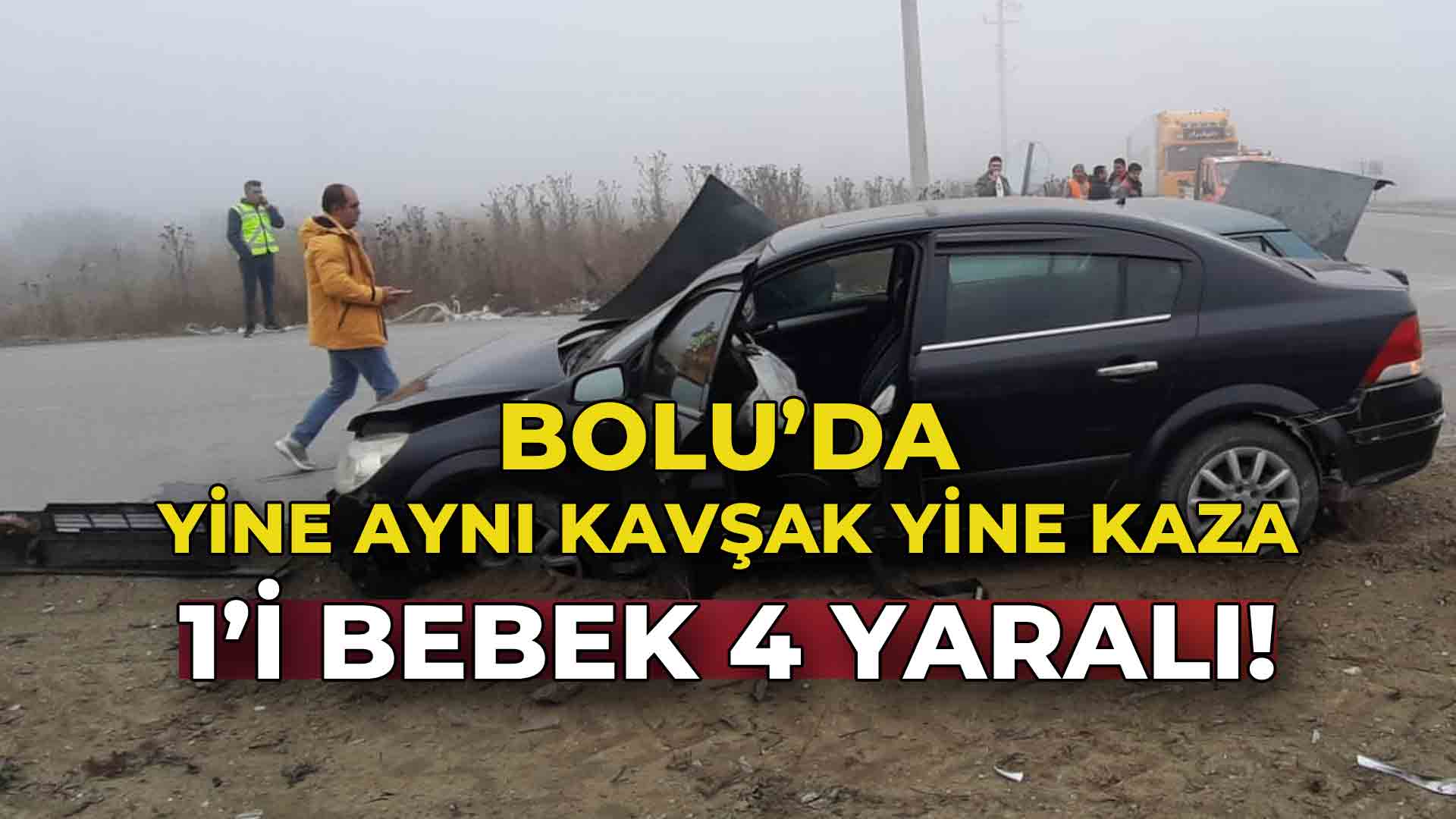 Bolu'da Yine Aynı Kavşak Yine Kaza