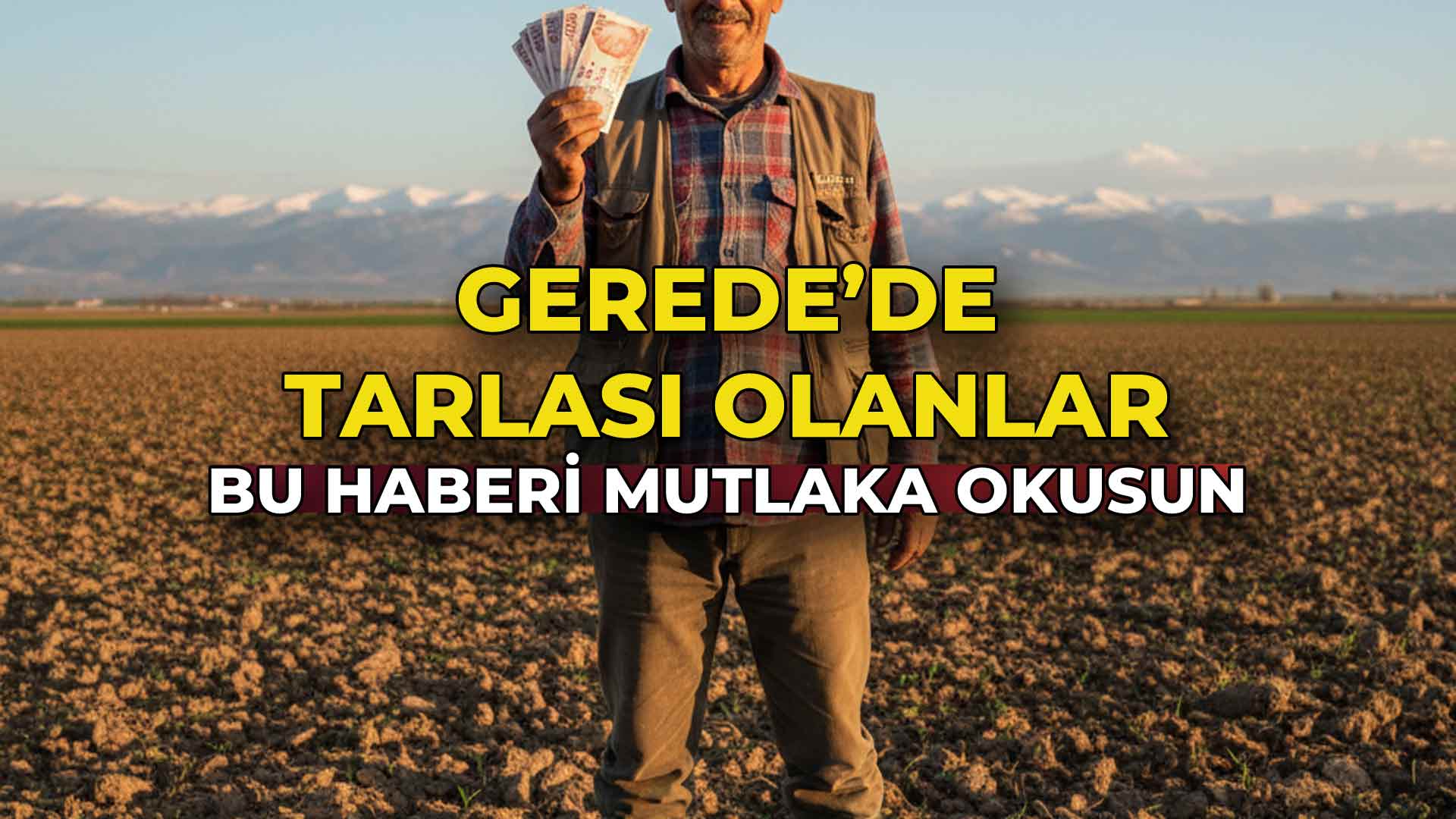 Gerede'de Tarlası Olanlar Bu Haberi Mutlaka Okusun