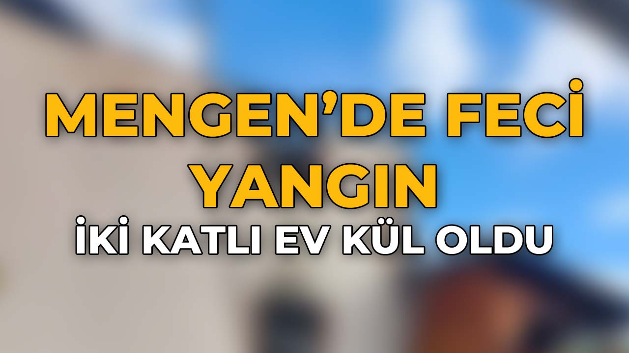 Mengen'de Feci Yangın İki Katlı Ev Küle Döndü