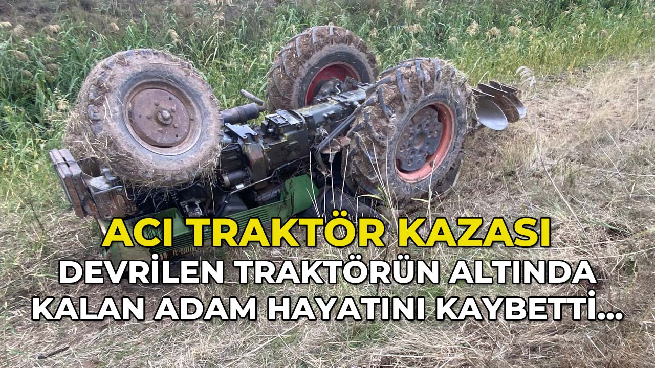 Traktör Su Kanalına Devrildi,