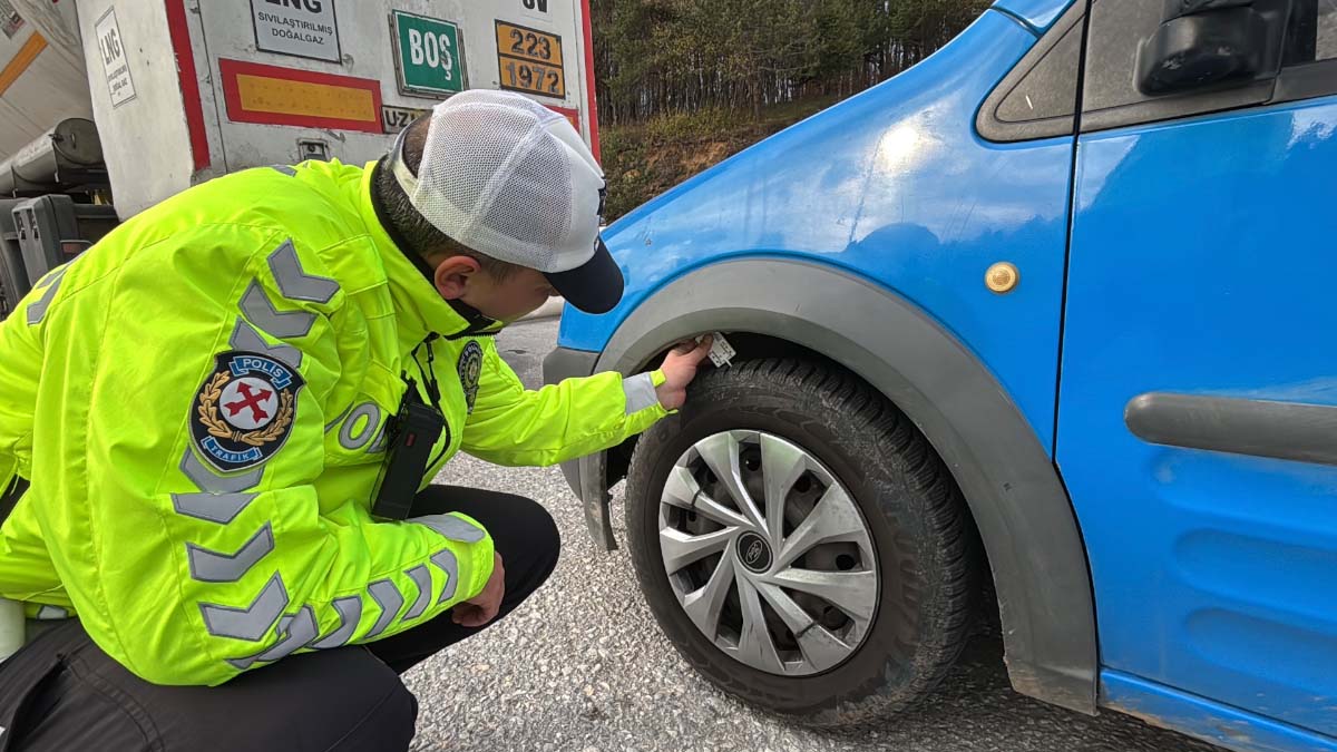 Bolu'da Kış Lastiği Denetimi
