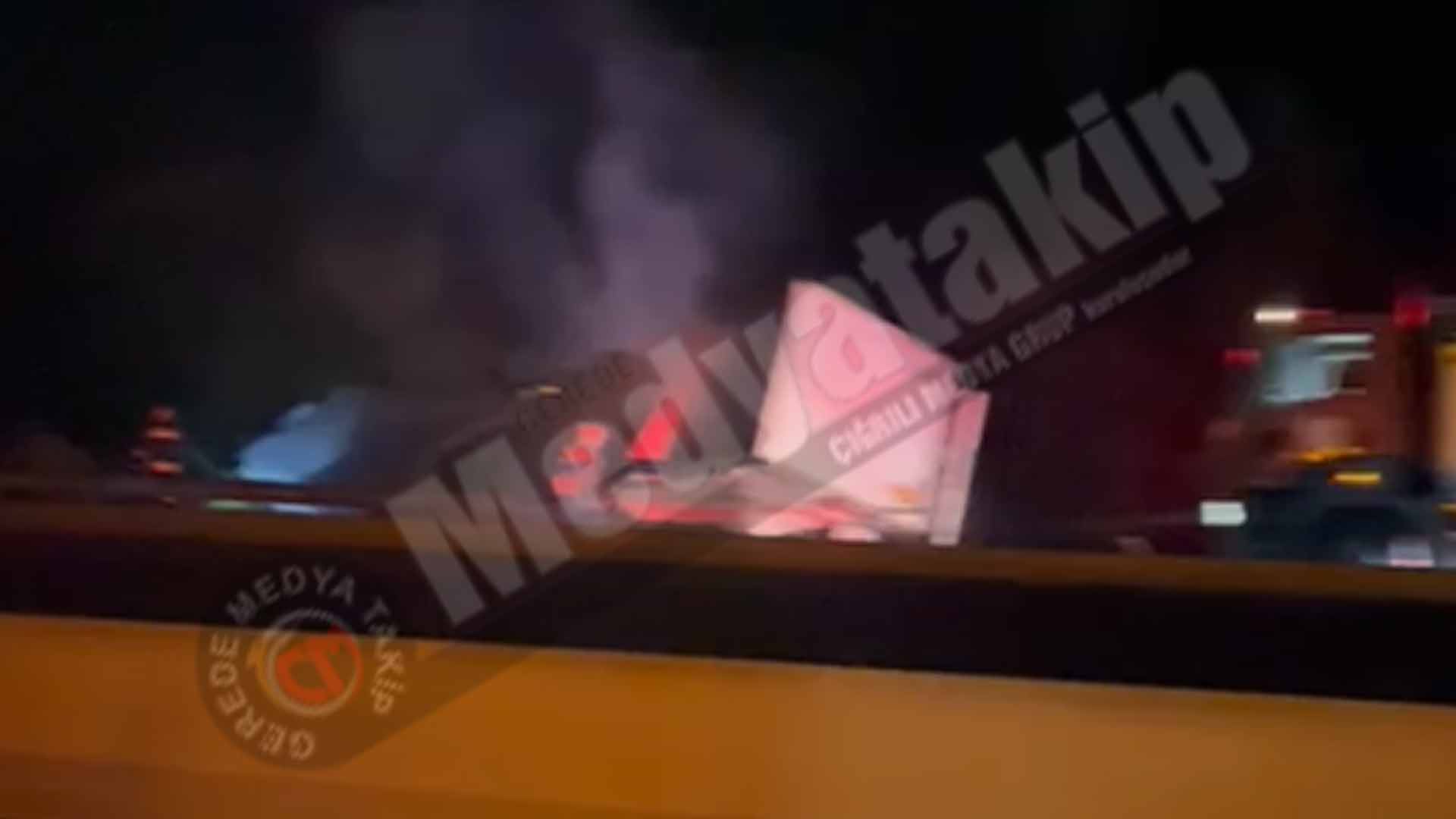 Gerede Bolu Yolund2a Tır Yan Yattı