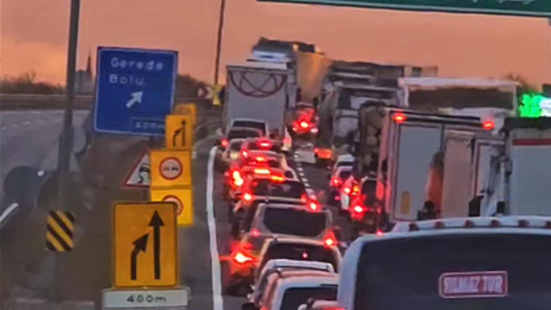 Gerede Karabük Yol Tıkandı