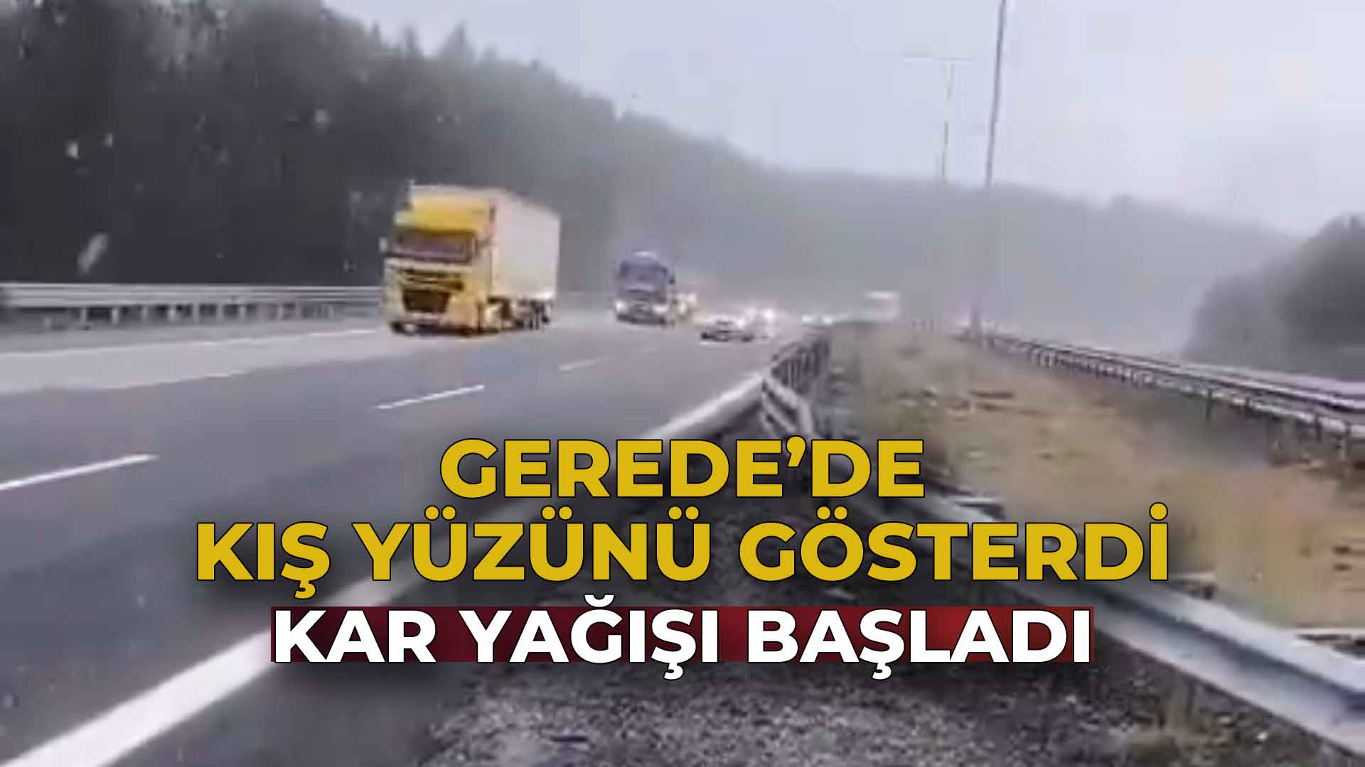 Gerede’de Kış Yüzünü Gösterdi