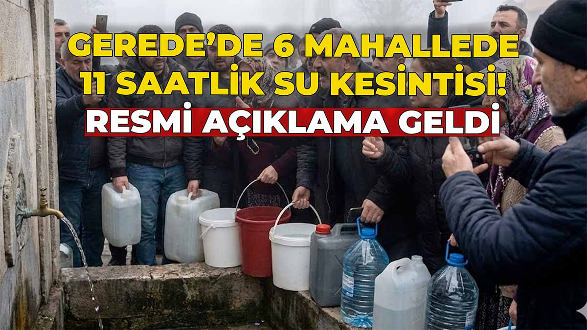 Gerede'de 6 Mahallede 11 Saatlik Su Kesintisi