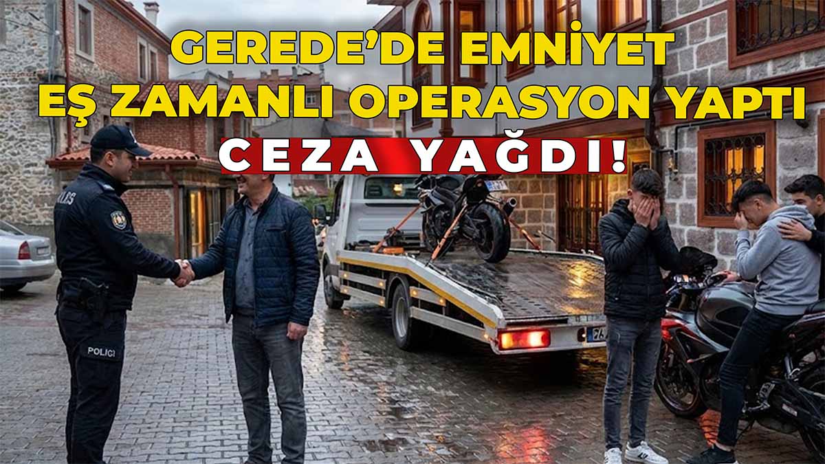 Gerede'de Emniyet Eş Zamanlı Operasyon Yaptı Ceza Yağdı