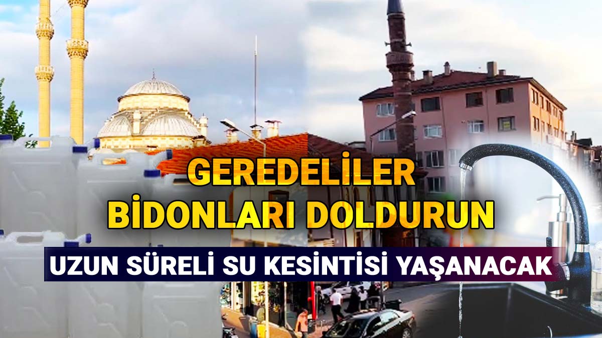 bolu gerede su kesintisi