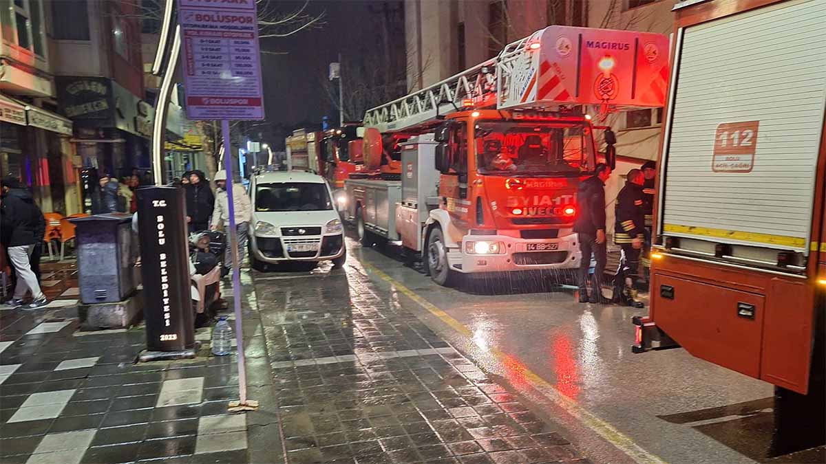 Bolu’da Apartman Yangını