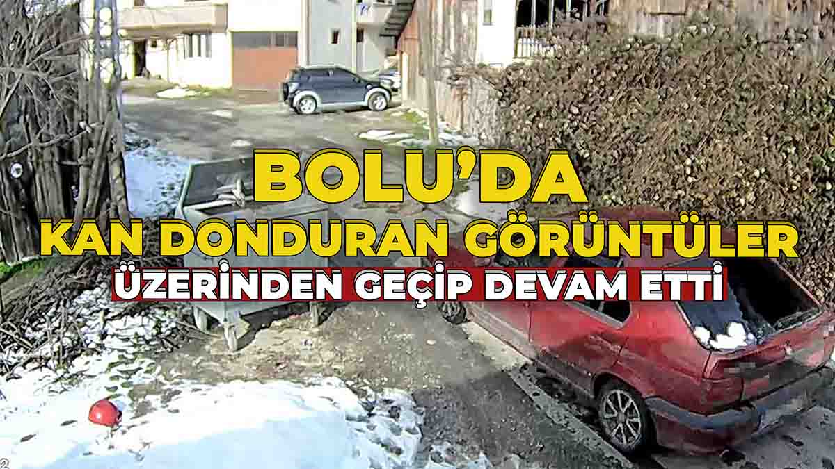 Bolu’da Kan Donduran Görüntüler